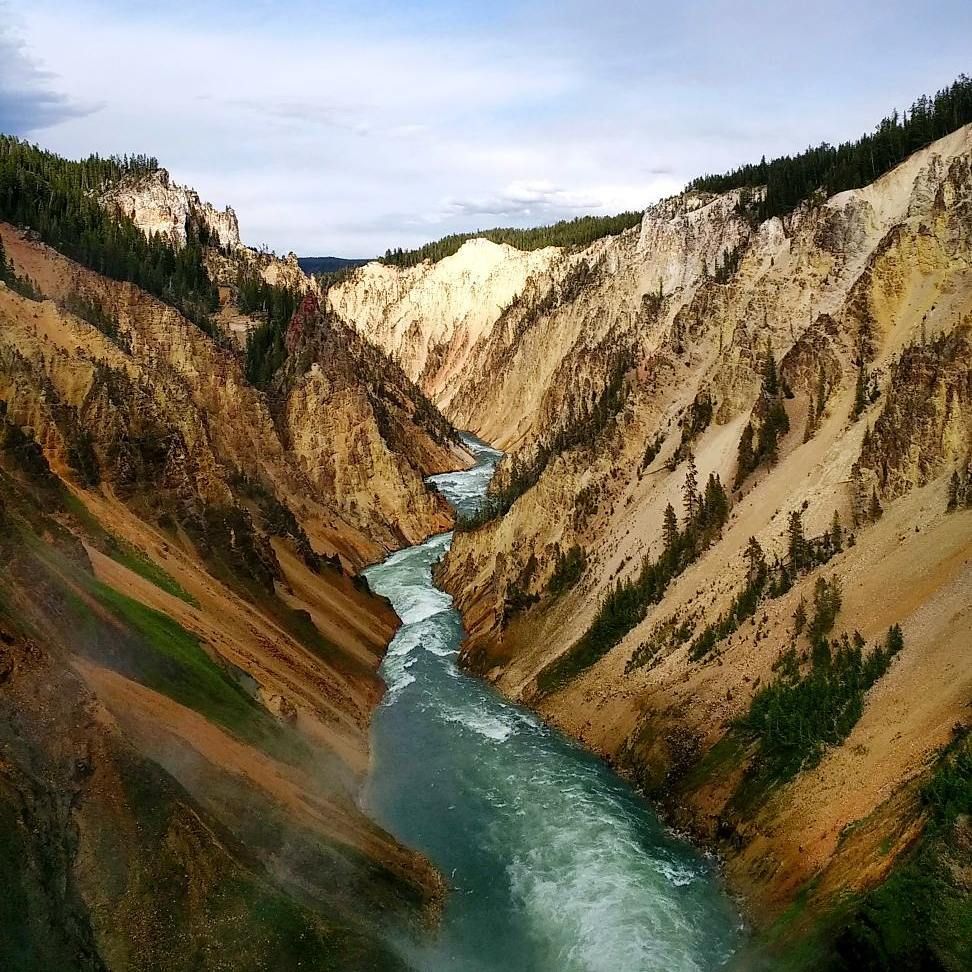 Beautiful valley in Yellowstone National Park, Wyoming