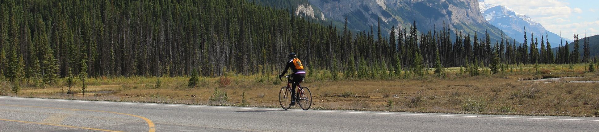 Road biking in Jasper National Park