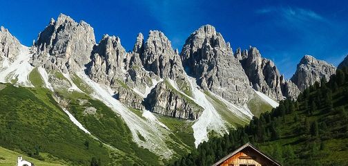 Panorama of the Kemater Alm hike near Innsbruck, Austria