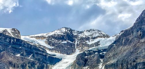 Panorama of the Stanley Glacier hike in Banff National Park, Alberta