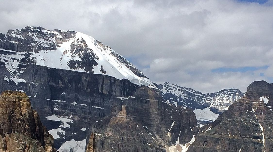 Panorama from the Paradise Valley Circuit hike in Lake Louise, Banff National Park, Alberta