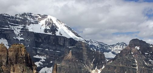 Panorama from the Paradise Valley Circuit hike in Lake Louise, Banff National Park, Alberta