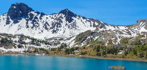 Panorama from the Lac d'Allos hike in Mercantour National Park, France