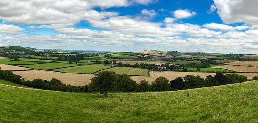 Trail of the East Meon and Butser Hill walk in South Downs, England