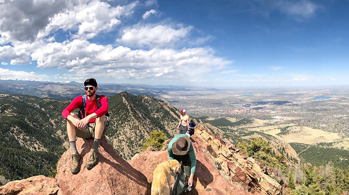 Panorama from the Bear Peak hike in Boulder, Colorado