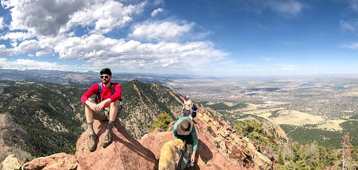 Panorama from the Bear Peak hike in Boulder, Colorado