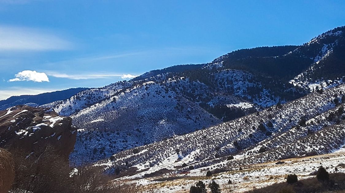Panorama from the Red Rocks Park hike in Denver, Colorado