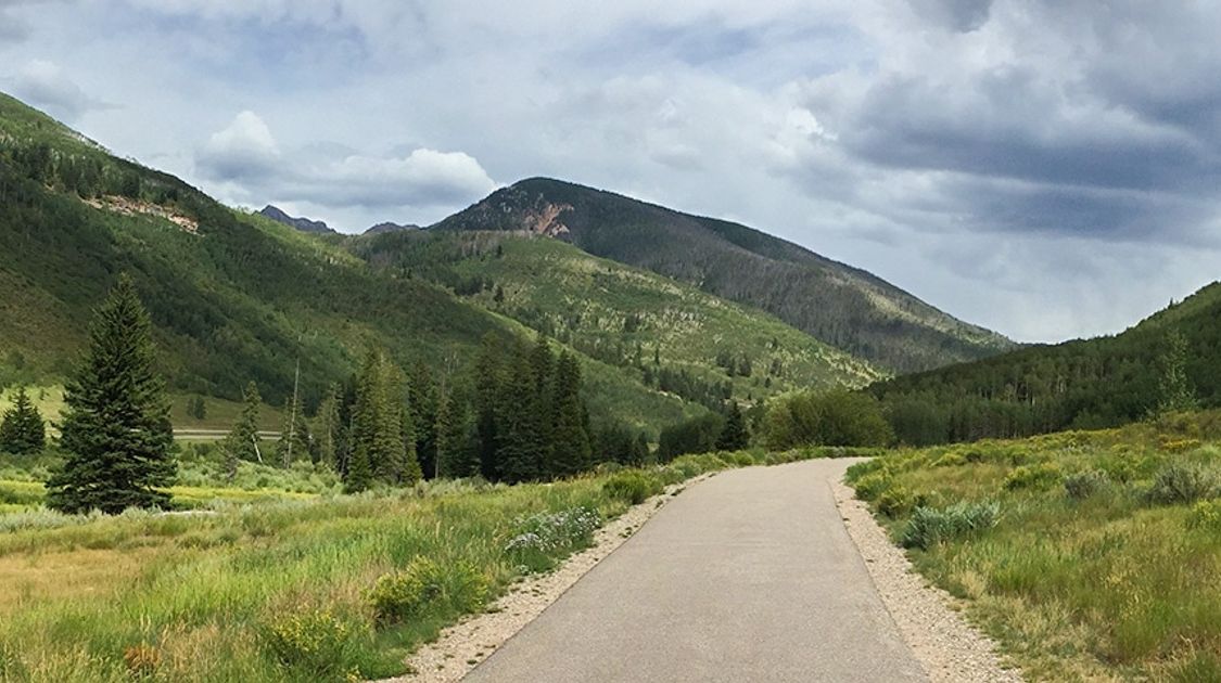 Panoramic views from the Gore Valley Trail hike near Vail, Colorado