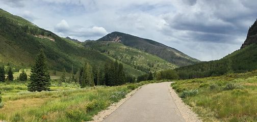 Panoramic views from the Gore Valley Trail hike near Vail, Colorado