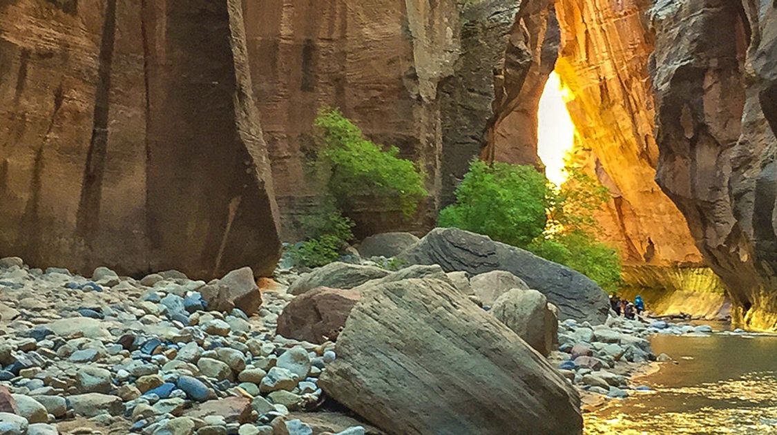 The Narrows hike in Zion National Park, Utah