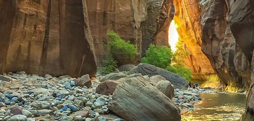 The Narrows hike in Zion National Park, Utah