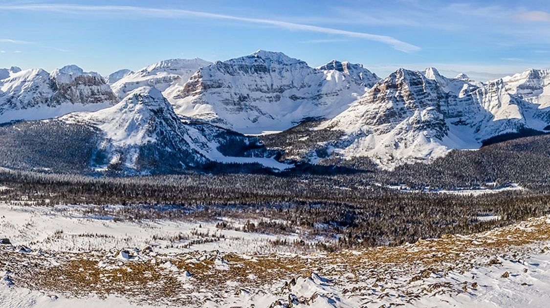 Healy Pass snowshoe trail Banff National Park
