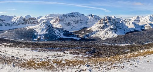 Healy Pass snowshoe trail Banff National Park