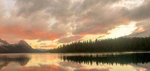 Panorama of the Great Divide Trail in Canadian Rocky Mountains