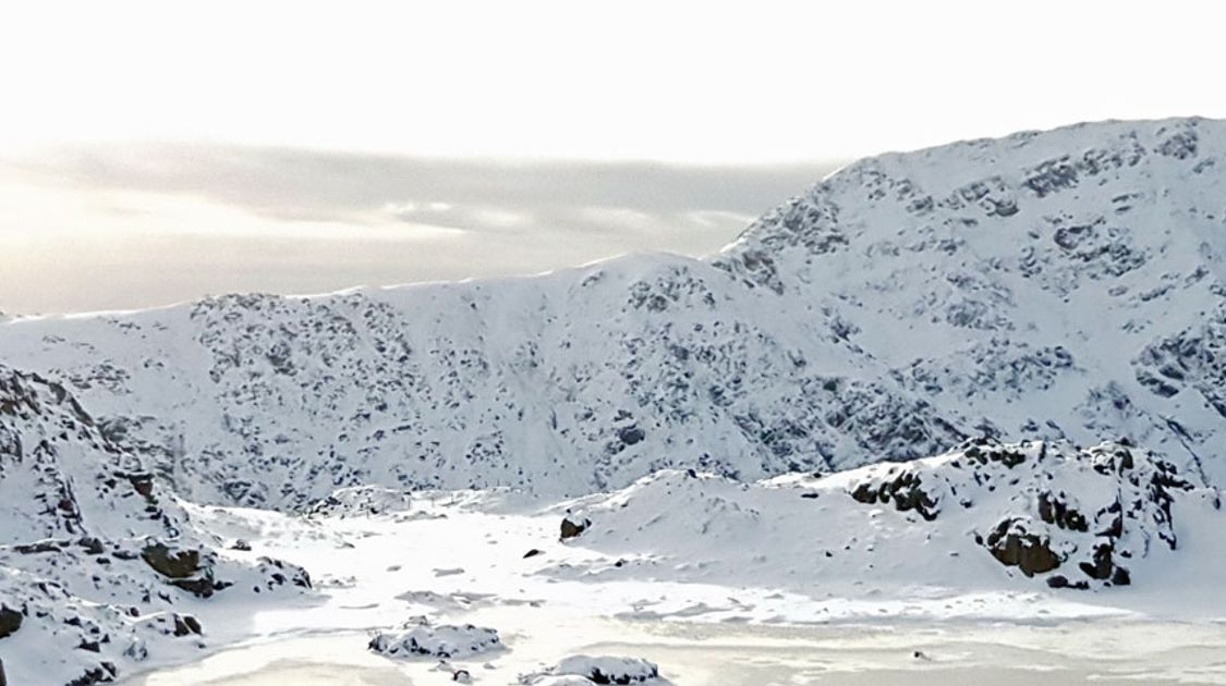 Beautiful views from hiking trip to Lake District in winter