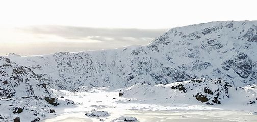 Beautiful views from hiking trip to Lake District in winter
