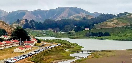 Panorama of Hill 88 Loop hike in North Bay of San Francisco, California