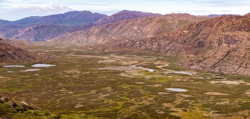 Beautiful panorama on Greenland’s Arctic circle trail