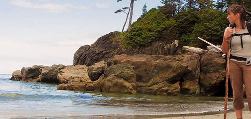 Beautiful panorama from North Coast Trail on Vancouver Island