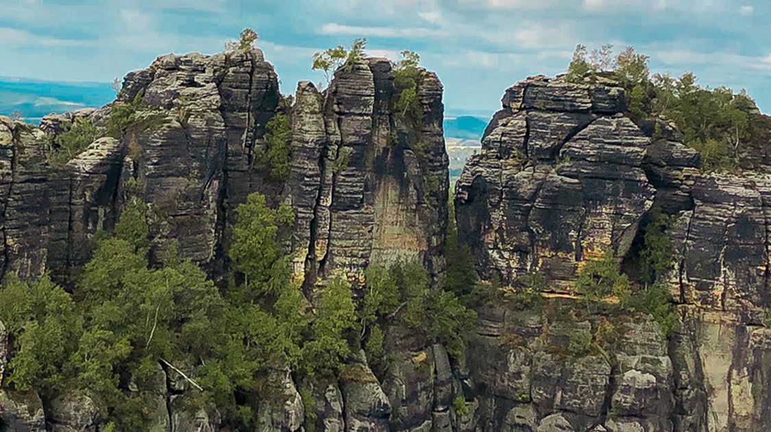 Panoramic view of Malerweg hike in Germany