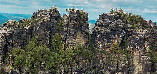 Panoramic view of Malerweg hike in Germany
