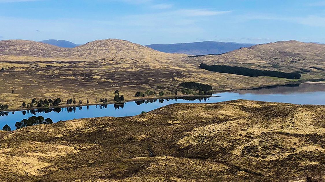 Panoramic view of West Highland Way Trek in Scotland