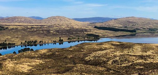 Panoramic view of West Highland Way Trek in Scotland