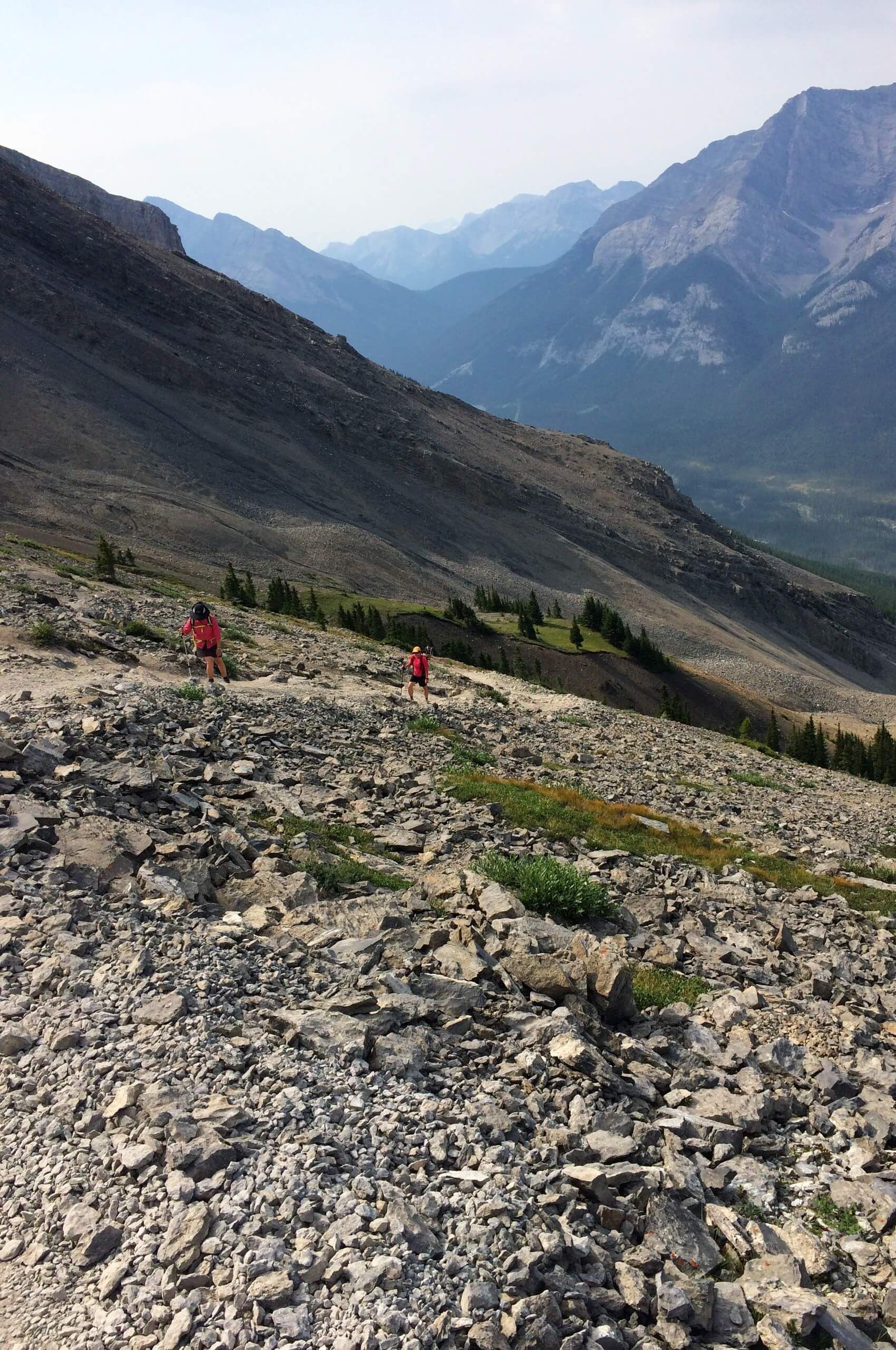Hiking up the Ja Ling Peak near Canmore