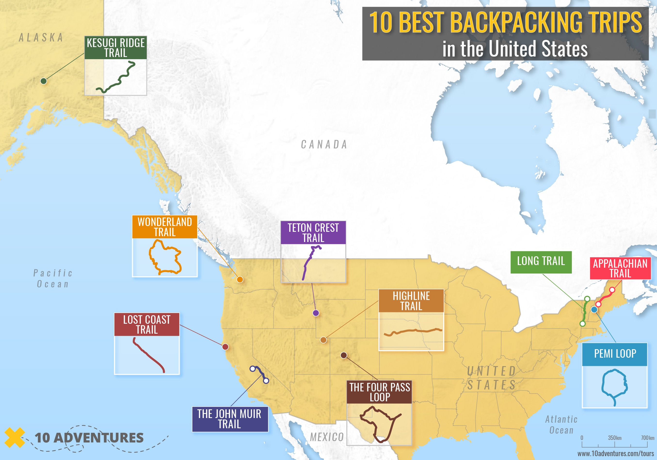 10 Best Backpacking Trips in the US to Rediscover the Importance of Nature