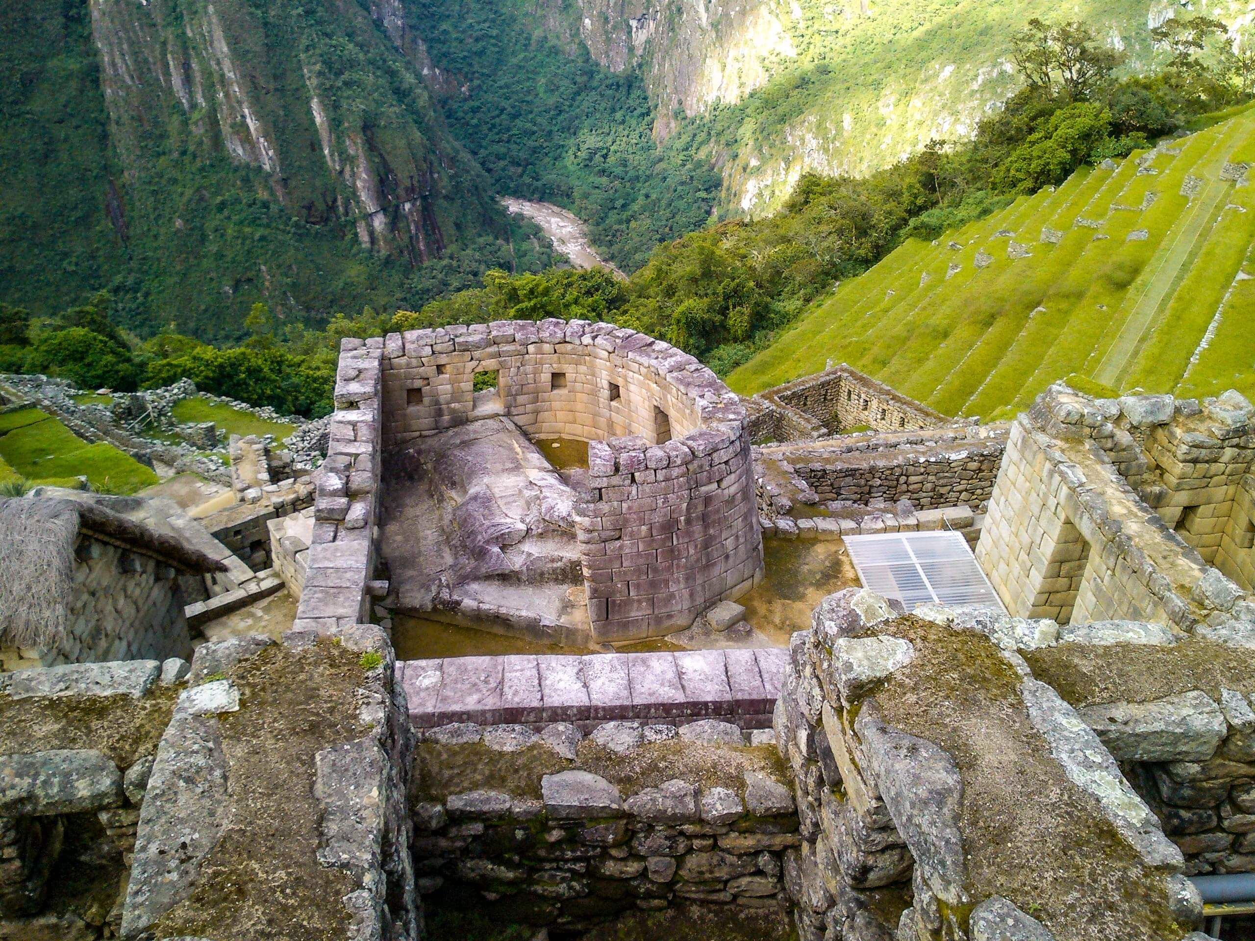 Sun Temple ruins in Machu Picchu trekking Inca Trail