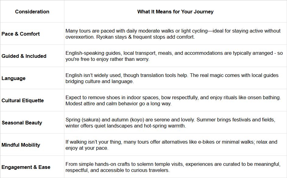 Top Cultural Experiences in Japan for the Over 50 Traveller