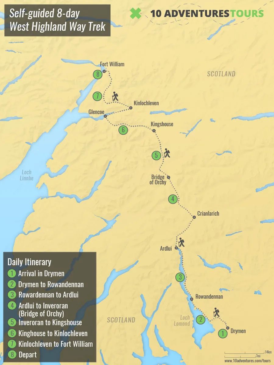 Self-guided 8-day West Highland Way Trek