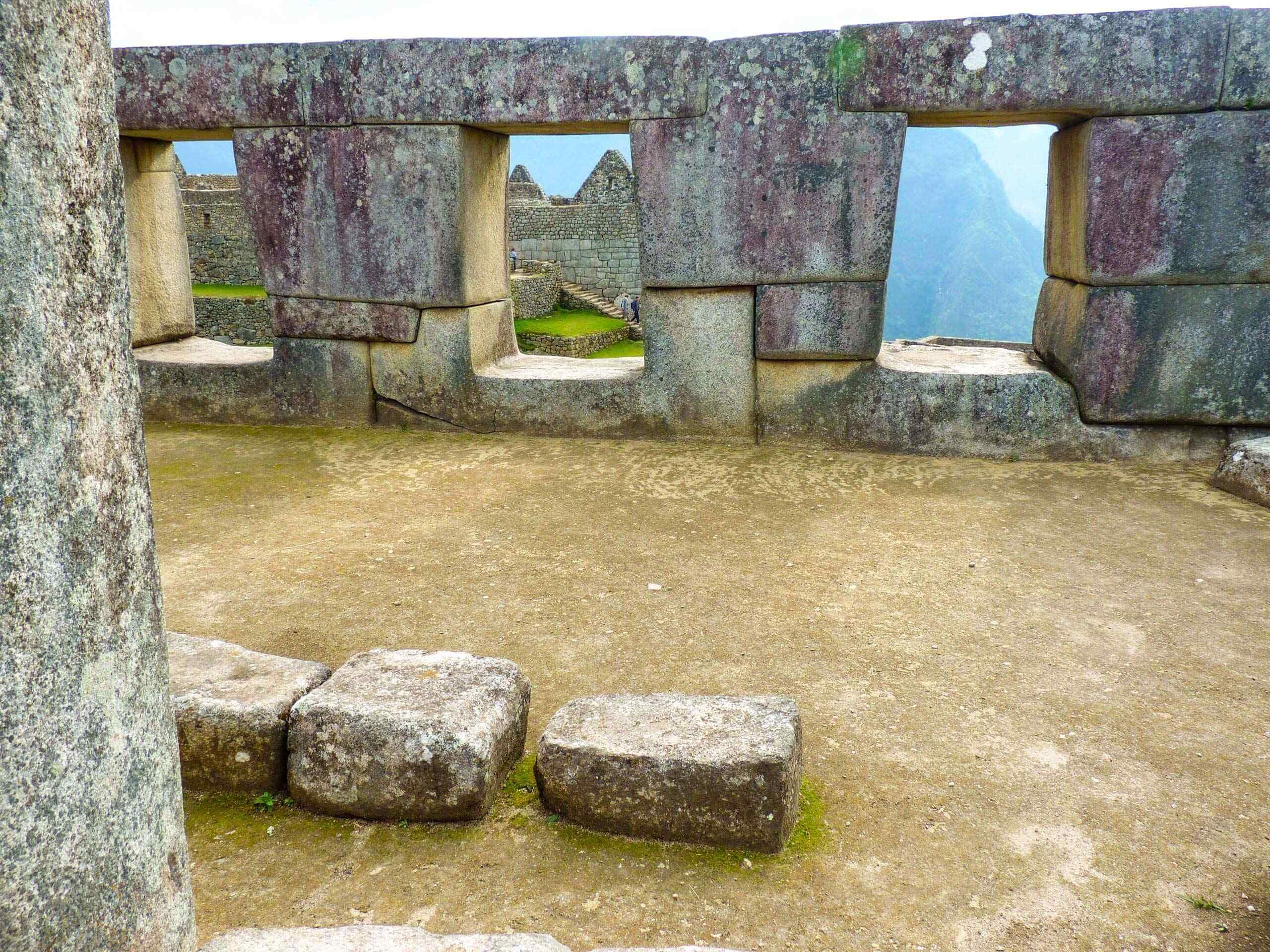 Temple Of The Three Windows in Machu Picchu trekking Andes in Peru