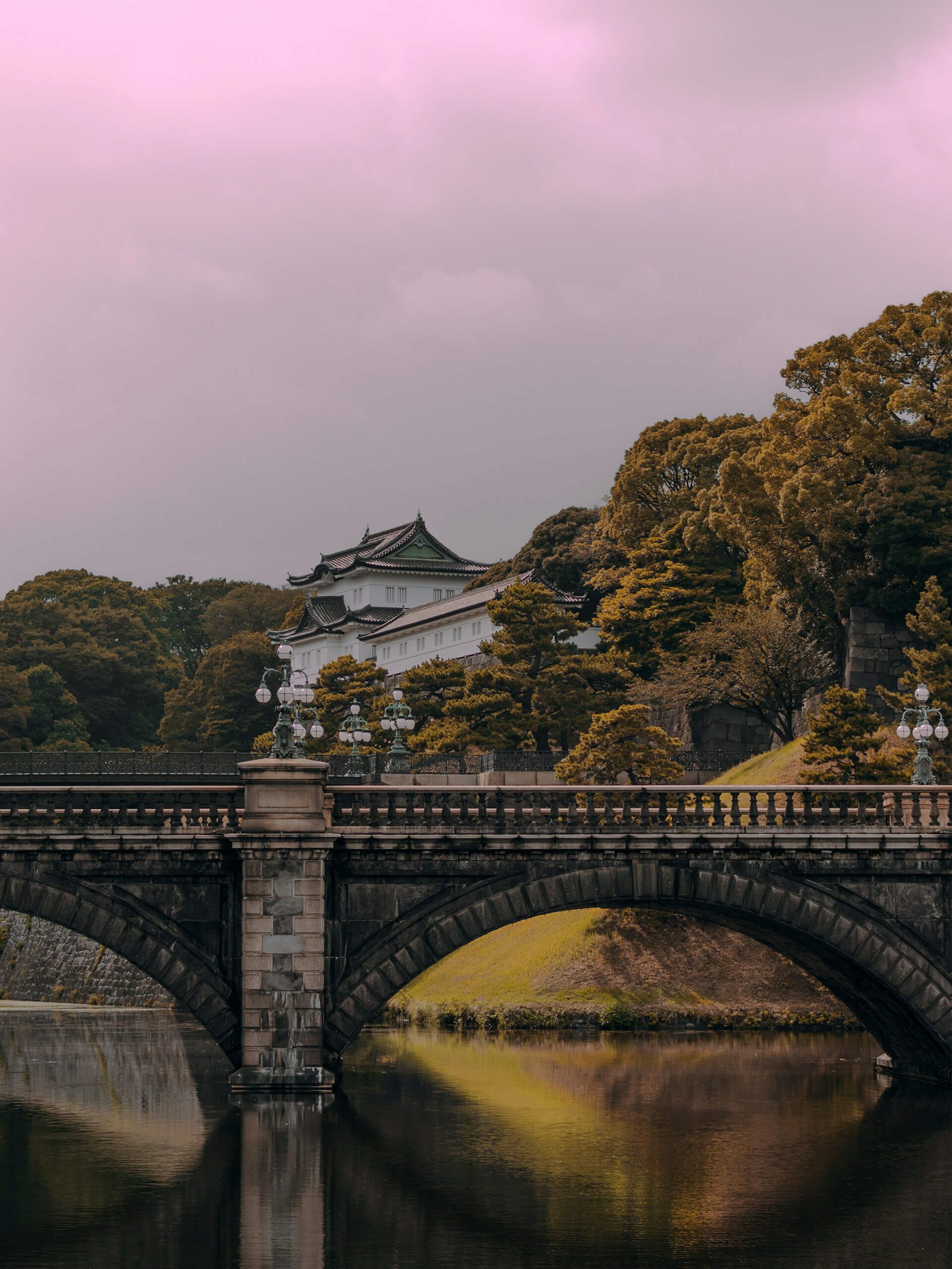Japanese Bridge over a River