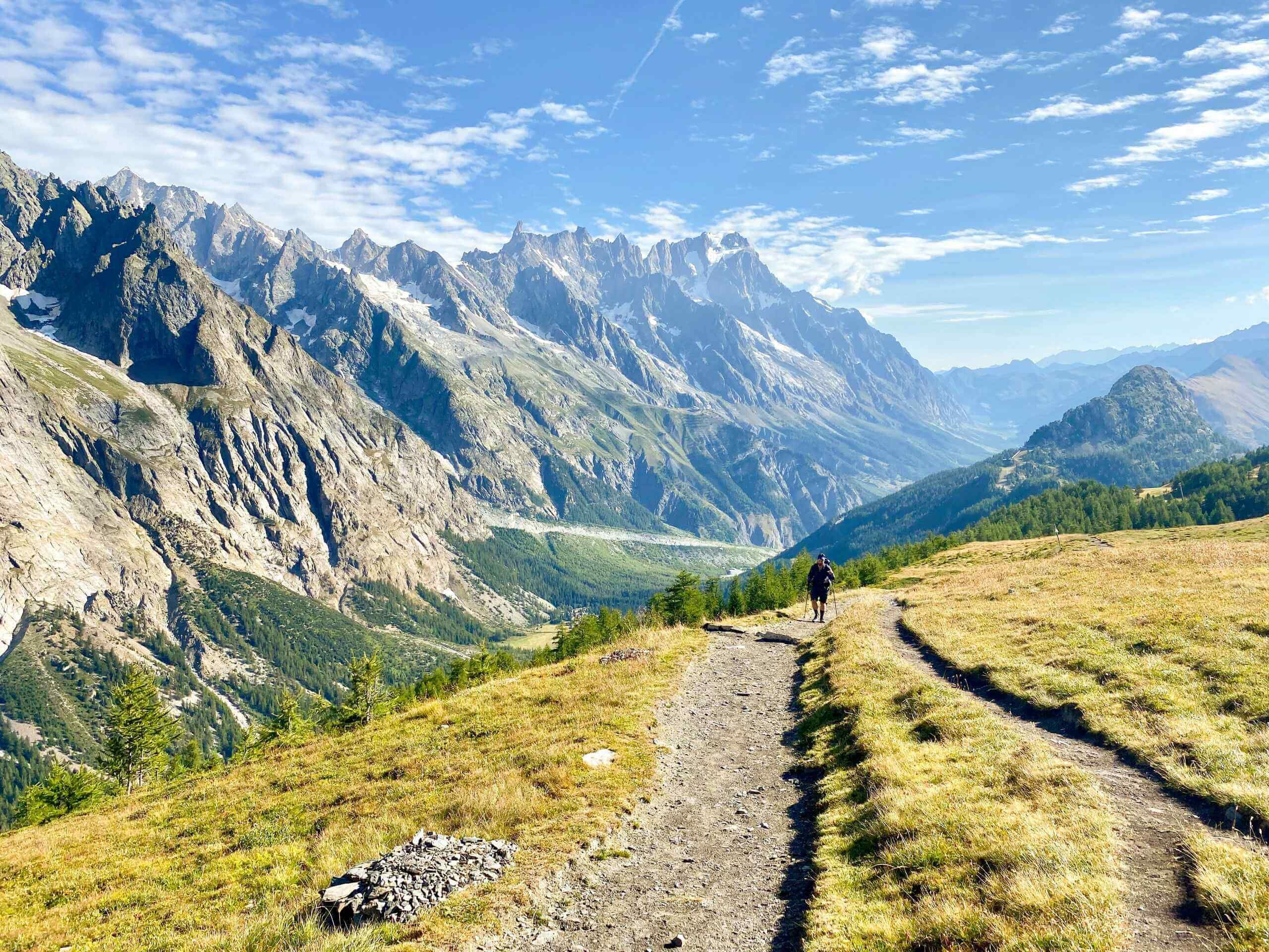 Tour du Mont Blanc Hiking Trail in the French Alps