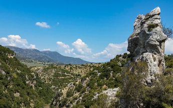 Rock formations Greek walking trail hiking Menalon trail Greece