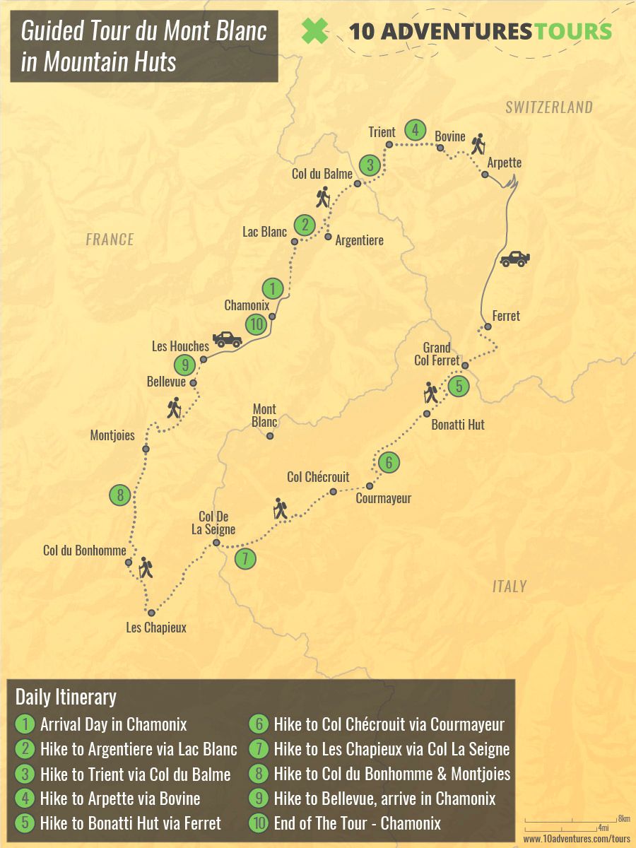 9 Day Guided Tour Du Mont Blanc In Mountain Huts