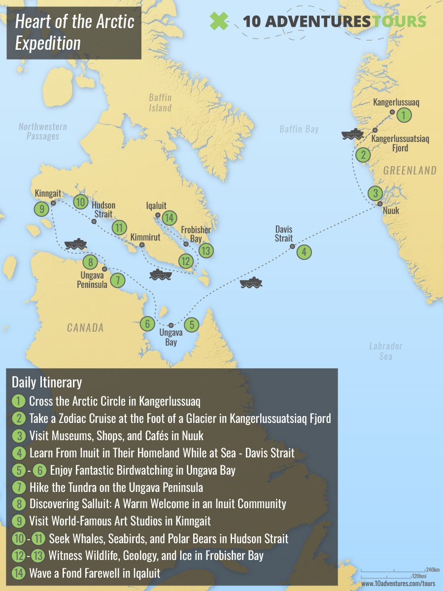 Map of Heart of the Arctic 2026 Cruise
