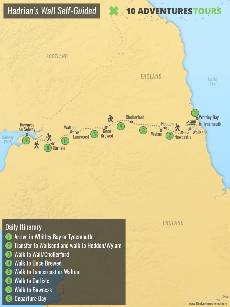 Map of Hadrian’s Wall Self-Guided