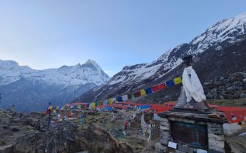Annapurna Base Camp Memorial And Prayer Flags